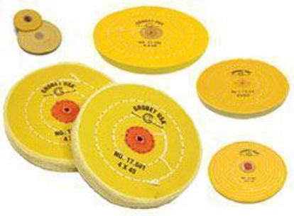 Picture of 17.559 CHEMKOTE YELLOW BUFFS with LEATHER CENTER 7" X 50 Ply