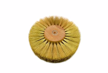 Picture of 16.447 BRASS WIRE BRUSH .004 Crimped 4 Row 6"
